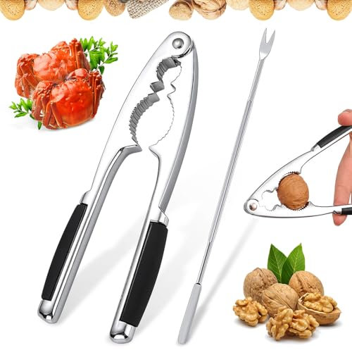 WYFDCZZP Casse Noix,Casse Noisette en Métal,Casse Noix avec Poignée Antidérapante,Casse Noisette Multifonctionnel pour Les Noix/Noisettes/amandes/Fruit de mer ou Autres Noix