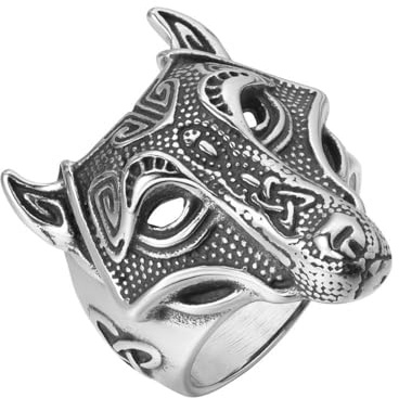 SiVaji Ring Ringe Damen Bijouterie Herren Retro Ice Wolf Männer Und Frauen Party Einfache Geometrische Gothic Ehering Ring