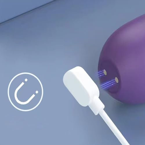 Vebaisa Magnetic USB DC Charger Cable with 2 Dots Replacement Charging Cord 2.7ft for Rechargeable Toys, Facial Cleanser, Massagers, Electric Toothbrushes-6mm /0.24inch