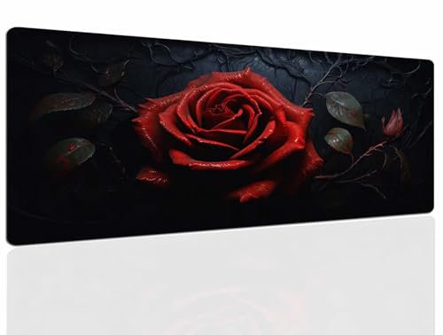 Tapis de Souris Rose, Tapis Souris XXL, 1600x800x4mm Tapis de Bureau Gaming AntidéRapant, Tapis Bureau étanche, sous-Main pour Clavier et Souris, Mouse Pad Mat, pour Gamer, Ordinateur, Pc 1043