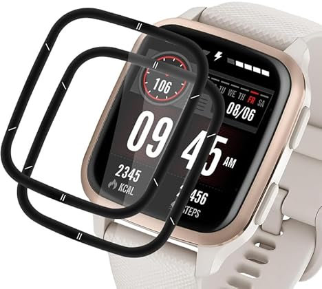 Sinskyhoo 2 Stück für Schutz Garmin Venu Sq 2 Panzerglasfolie, TPU Kratzfeste Schutzglas Folie für Garmin Venu Sq 2 Schutzfolie, Blasenfrei Fingerabdruck Displayshutz Panzerfolie