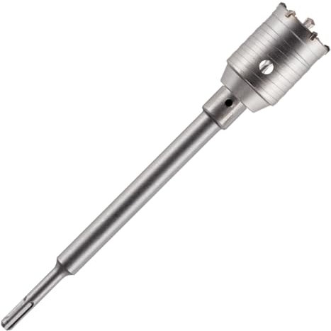 45mm TCT Core Drill Bit + SDS Adapter + Tungsten Carbide Tipped Pilot Drill For Concrete, Masonry, Brick, Aerated Block Etc. Concrete Hole Saw Wall Drill Bit Set With 240mm Long SDS Extension Bar