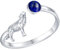 Wolfs Ringe 925 Sterling Silber Lapis Lazuli Ringe Verstellbar Ring Geschenk Valentinstag Schmuck für Damen(8#)