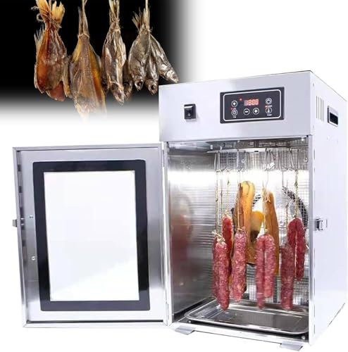Essiccatore alimentare commerciale,essiccatore industriale in acciaio inossidabile con rotazione a 360 °, essiccatore rotante per salsicce, pollo, anatra, pesce, manzo, regolazione 30-90 ℃