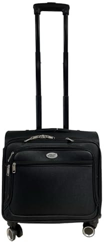 Gustav Voss Pilotenkoffer Zante mit Rollen Handgepäckkoffer Rollkoffer 360° Leichtlauf-Doppelrollen Räder Zahlenschloss Verstellbarer Aluminium-Teleskopgriff