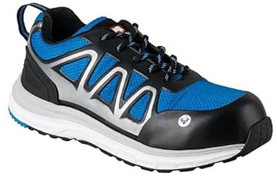 Bullstar Sicherheitsschuh SPRINTX S1P (Farbe kornblau/schwarz, Größe 47, Weite 12, Unisex, mit Fiberglas-Zehenschutzkappe, rutschhemmend, besonders leicht, Arbeitsschuhe, Schutzschuhe) 2663-0-1801-47