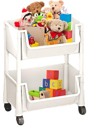 Multi-Tier Rolling Cart Organizer | Storage Drawers On Wheels | Ideal For Books, Toys, Stationery & Snacks | Kitchen Trolley For Small Rooms And Narrow Spaces