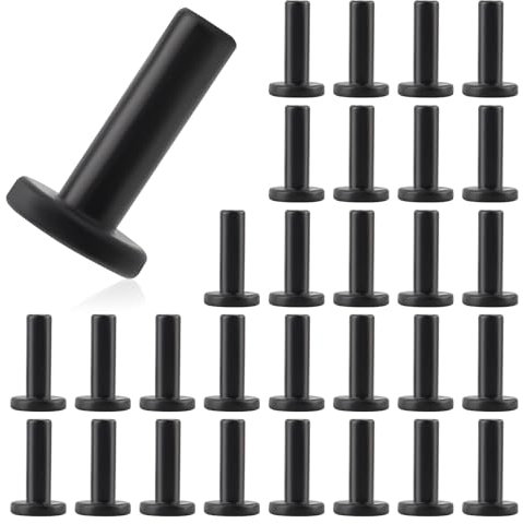 Kalolary 30 Pack 1/4 End Plugs for Quick Connect 1/4 Drip Irrigation Tee Connectors, Leak-Free End Closure Parts End Cap Fittings for Quick Connect Drip Irrigation System - Black