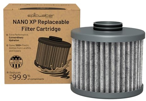 Epic Nano XP Wasserfilter - Made in USA - Entfernt 70+ Verunreinigungen einschließlich PFAS, Blei, Bakterien, Viren und Mikroplastik - 100 Gallonen Kapazität - Austauschbare Innenpatrone - recycelbar