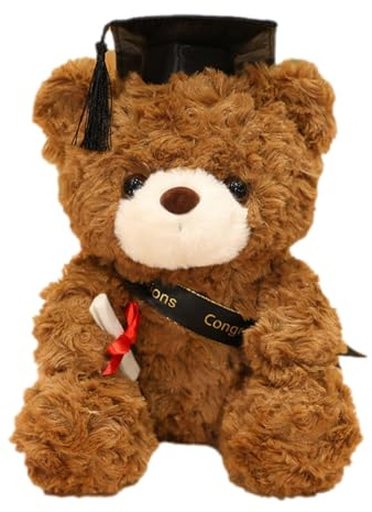 Bvizyelck Abschluss Bär Kuscheltier Plüschbär Mit Doktorhut Kuscheltier Spielzeug Dekozimmer Kissen Bachelor Geschenk Abschluss Bär Plüschtier Schulabschluss Geschenk Für Mädchen, Junge