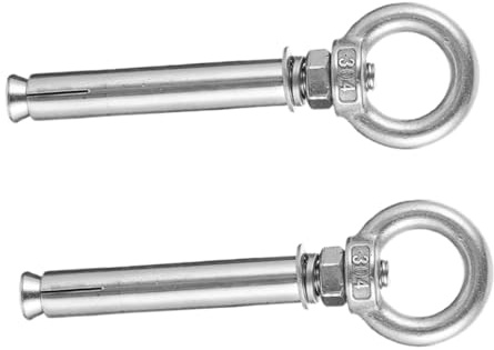 SAFIGLE 2 pezzi Bulloni Occhiello in Acciaio Inossidabile da Espansione Resistenti per Pareti in Calcestruzzo Ancoraggio Sicuro e Montaggio Facile per Uso Edile e Te