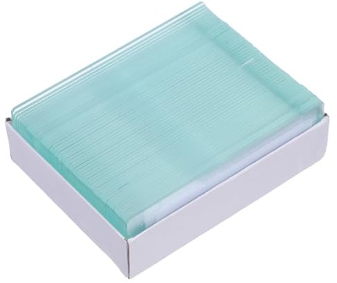 Konkave Glasobjektträger aus Glas für Aquatische Proben | Objektträger mit Proben, Weiß, Glatte Oberfläche, Sicher zum Beobachten, 50 Stück-pack