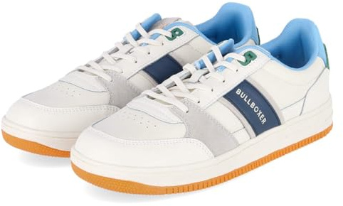 BULLBOXER 7QQ0400102 1398 Herren Sneaker Low Leder und Synthetik in Weiss - Gr. 42