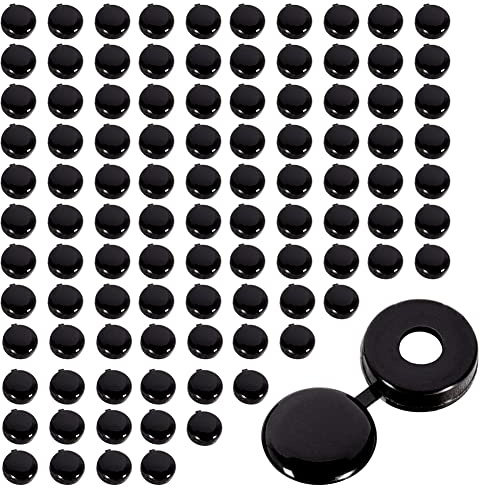Luoilba Schraubkappe Topfscheibe Klappdeckel Schwarz (100 Pack)