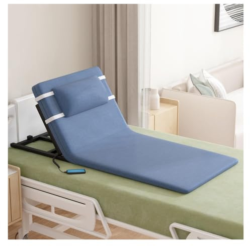 Matelas D'appoint Électrique Réglable Avec Taie D'oreiller,dossier De Lit | Pliable coussin lit avec sommier Respirant, la Chambre à Coucher,Personnes Lit électrique(Blue,B/Without Armrests)