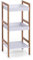 Zeller 18630 Standregal mit 3 Böden, Bamboo/Mitteldichte Holzfaserplatte (MDF), 36 x 33 x 80 cm, weiß