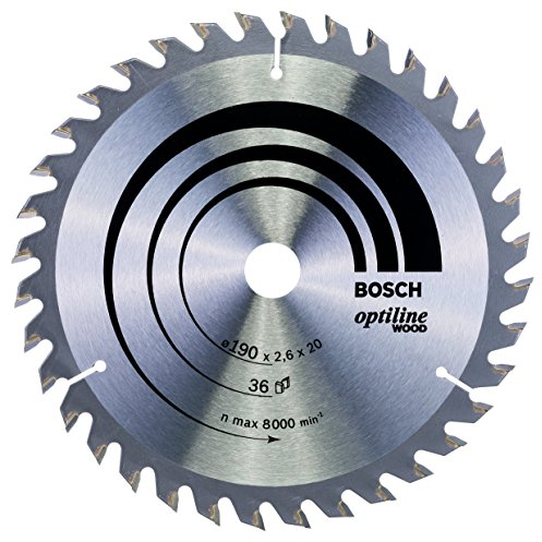 Bosch Optiline Wood 190x2.6x20/16D: 36WZ, 190 x 2.6/1.6 x 36 mm, 36 Denti