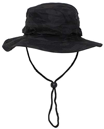 MFH Buschhut US mit Kinnband GI Boonie Rip Stop, M, Night Camo
