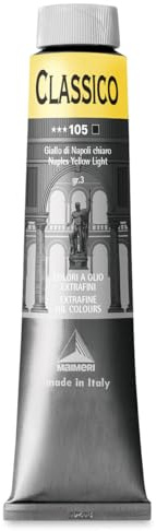 Mimeri Oil Paint, Classico Naples Yellow Light 105, 324105, 6.8 fl oz (200 ml)