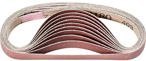 PFERD 664292 Kurzbänder BA, Flexible Schleifmittel, Ausführung Korund A, 180 Korngröße, 305mm x 12mm, 100 Stück