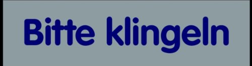 Schild PVC Türschild 'Bitte klingeln' selbstklebend 20x80mm