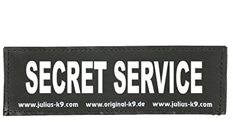 JULIUS K-9 Klettaufschrift, Secret Service, klein, Schwarz