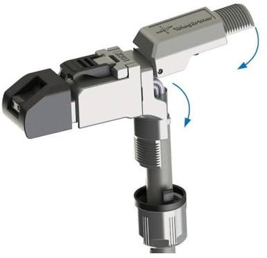 Telegärtner RJ45 mâle coudé, Assemblage sur site MFP8-4x90 T568A Cat.6A J00026A4000 RJ45 mâle, Droit 1 pc(s)