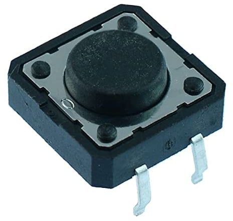 10 x 12x12x5mm Momentary Push Button Tactile Switch PCB Mounted SPST