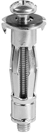 TIMco Metal Cavity Anchors - Screw Size: M6 x 60mm - Anchor Length: 52mm - Grip Board Thickness: 7-16mm - 60052CA Pack of: 100