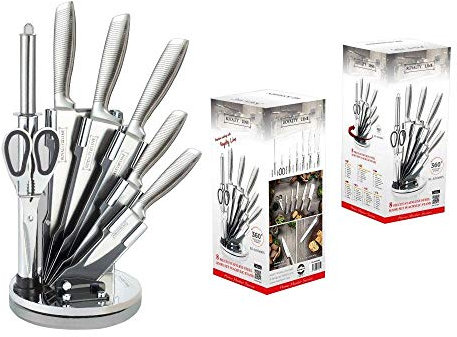 RL-KSS600 - Set di 8 coltelli professionali in acciaio INOX, colore: Argento