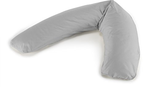 Theraline Das Komfort Stillkissen 180 cm inkl. Jerseybezug, 42 Grau, Füllung: Polyester-Hohlfaser