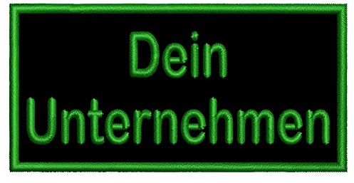 Rechteckiger Aufnäher Rec1 für deinen Wunschtext - viele Farben und Größen (10x5cm) - personalisiert