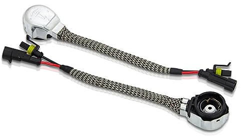 WinPower D2S / D2R OEM Xenon Lampe Ballast Adapter Kabel Kabelbaum Anschluss Buchse Draht zu HID Glühbirnen Konverter Halter, 1 Paar