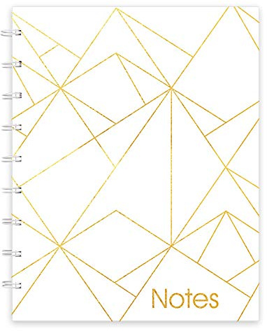 Blueline MiracleBind Notebook, Gold Collection, White, Large, 11 x 9 1/16 inches (AF3100.01)