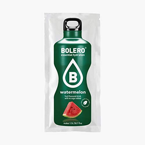 BOLERO Drinks 24 bustine da 9 grammi gusto WATER MELON - Preparato istantaneo per Bevande con Stevia e Vitamina C e Senza Zucchero