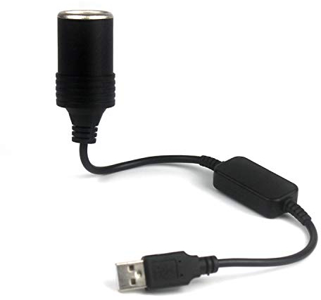 Aofan USB auf Zigarettenanzünder Stecker auf Buchse Konverter 12V für Zigarettenanzünder DVR Armaturenbrett, Fahrrecorder, GPS, Auto Staubsauger usw