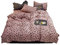 Sticker Superb Bettbezug aus 100% Baumwolle, Leopardenmuster 4-teilige Bettbezüge mit Kopfkissenbezug, Hypoallergene und Super Weiche Bettwäsche, Geeignet für Jungen und Mädchen (Pink, 200 * 230cm)