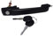 eGang Auto Türgriff vorne rechts außen 1H0837207C für VW Golf GL III TDI Jetta Cabrio GTI VR6 GLX 1993-1999, Metall, Schwarz
