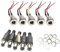 Lsgoodcare 5.5 x 2.1 MM 10A Dc Power Jack Socket Dc-099 30V Threaded Female Mount Connector Adapter with 3.94Ich 18Awg Cable & Dc Barrel Jack Plug Male