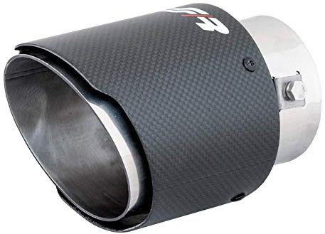 Simoni Racing TRX/98C Auspuffblende Rund/Schräg Matt-Karbon+Edelstahl-Ø102xL155mm-Anschluß 50-76mm
