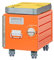 VanDeBord Bord Box M Hocker Orange, Kleiner Hocker mit Stauraum, original Flugzeugmöbel aus der Luftfahrt