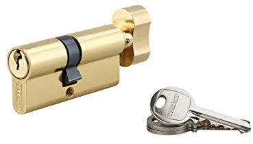 THIRARD - Cylindre à bouton 40 x 30 mm laitonné 3 clés