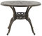 Gartentisch dunkelbraun Aluminium runde Form Retro Sapri