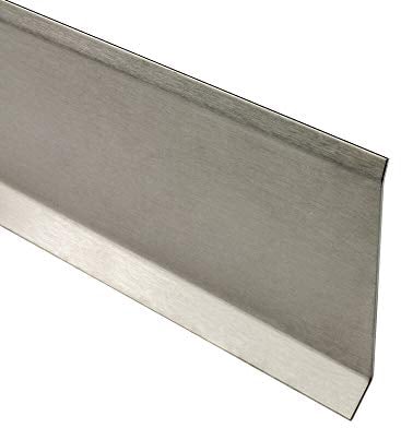 Sockelleiste Edelstahl Fußbodenleisten V2A L250cm 60mm gebürstet