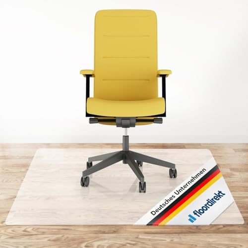 Floordirekt Bodenschutzmatte für Hartböden - Neo - halbtransparente Bürostuhlunterlage Bodenmatte Stuhlunterlage - Stärke: 1,5 mm (Halbtransparent, 114 x 200 cm)