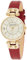 Anne Klein Women's Leather Strap Watch Red/Gold