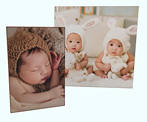 Cuadro Personalizado de 2 Fotos Impresas en Bloque de Madera, 15x10 cm