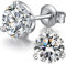 Ohrringe Für Männer - Silber 925 Ohrstecker Mit Zirkonia 8mm - Diamant-Look in Weißgold