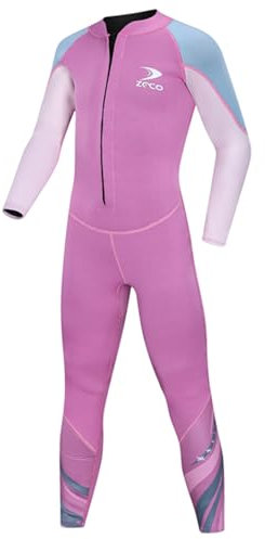 ZCCO Maillot de Bain pour Enfants Protection Solaire intégrale vêtements garçons et Filles Maillot de Bain Une pièce à Manches Longues adapté aux Sports Nautiques Natation Surf Plage
