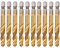 10 pièces M8 taraud, combinaison de foret et de taraud, HSS kit de taraud à vis en acier haute vitesse 6.8mm forets outils de taraudage à tige hexagonale pour le perçage du bois